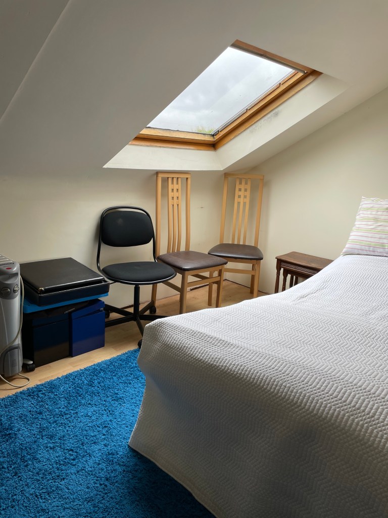 Attic space after clearing and you can now see the bed!